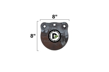 Image of Double Tap Industries Heavy Duty 1/2in AR500 Steel Gong Target, Raw, 8in, G800-HD
