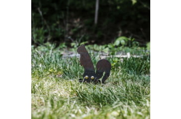 Image of Double Tap Industries Rimfire Squirrel Ground Stake Popper Target, Raw/Black, PT-GS-SQ-RIM