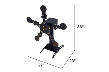Image of Double Tap Industries Rimfire Texas Star Target, Raw/Black, 5 Paddle, RT-TS-RIM