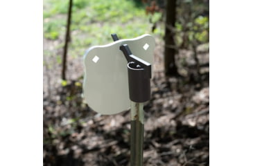 Image of Double Tap Industries Static T-Post Hanging Bracket for Steel Targets, Black, TS-TP-H-001