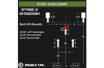 Image of Double Tap Industries Steel Challenge Stage 2 - Showdown Target, Raw, SC-SHD