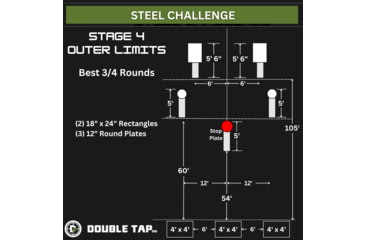 Image of Double Tap Industries Steel Challenge Stage 4 - Outer Limits Target, Raw, SC-OL