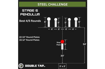 Image of Double Tap Industries Steel Challenge Stage 6 - Pendulum Target, Raw, SC-PD