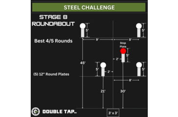 Image of Double Tap Industries Steel Challenge Stage 8 - Roundabout Target, Raw, SC-RA