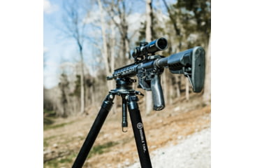 Image of Double Tap Industries Stronghold Aluminum Shooting Tripod w/Ball Head, Black, TRI-A-002BH