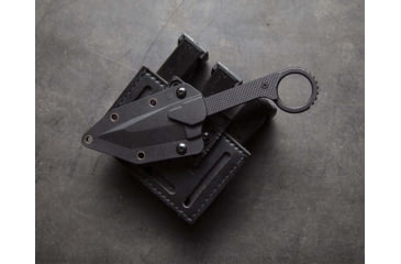 Image of DoubleStar Ahab-X Fixed Knife, 3in, SK5, Black Coarse G10, Black, DSKI101