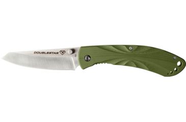 Image of DoubleStar Brimstone Manual Folding Knife, 3.5in, D2 Tool Steel, Sheepsfoot, Satin Blade, G10 Handle, OD Green, DSKI100-ODSA