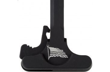 Image of Doublestar Charging Handle, Lasered with American Flag, Black, DSC230