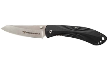 Image of DoubleStar Folding Knife, D2 Tool Steel, 8 inches, Brimstone, Satin Blade Black Handle, DSKI100-BLKSA