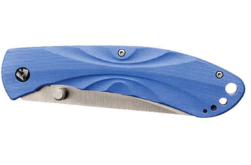 Image of DoubleStar Folding Knife, D2 Tool Steel, 8 inches, Brimstone, Satin Blade Blue Handle, DSKI100-BLSA