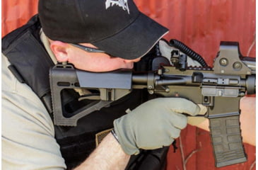 Image of DoubleStar Hammer Buttstock-M4 7-Position Mil-Spec Buffer Tube for AR-15 w/Strike Buttplate, Black, A126A