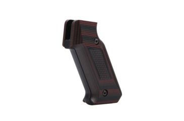 Image of DoubleStar Stronghold Pistol Grip w/G10 Panels, Hard Coat Anodized, Red/Black, DS513-RED