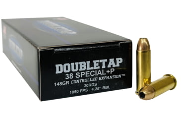 Image of Doubletap Ammunition 38 Special 148 Grain Controlled Expansion JHP Brass Cased Pistol Ammo, 20 Rounds, 38SP148CE