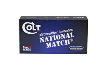 Image of Doubletap Ammunition Colt National Match 9mm Luger, 124 grain, Full Metal Jacket, 50 Rounds Pistol Ammo, 9M124FMJCT