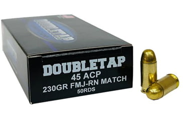 Image of Doubletap Ammunition Doubletap 45acp 230gr Fmj-rn Match 50rd 20bx/cs