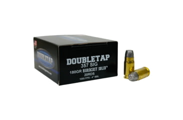 Image of Doubletap Ammunition Hardcast Solid .357 Magnum, 180 grain, Hard Cast Flat Nose, 20 Rounds Pistol Ammo, 357S180HC