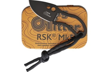 Image of Doug Ritter RSK MK5 Fixed Blade Black Knife, 1.75 black coated 2Cr13 stainless blade, Skeletonized handle, DRMK5K / 2380K