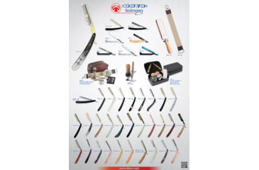 Image of Dovo Straight Razors Poster 2018, 16.5in X 11.63in, Full Color Poster Featuring 2018 Dovo Straight Razors, DOVP2018