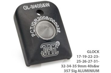 Image of DPM Aluminum Magazine Floorplate - Car Glass Breaker for Glock 17/19/22/23/25/26/27/31/32 34/35, 9mm/40 SW, 357Sig, Black 1000075AL
