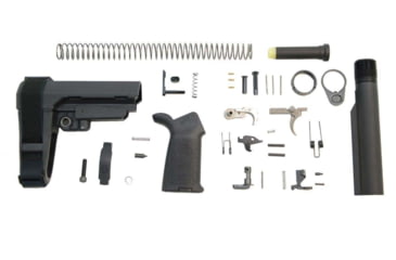 Image of DPMS AR-15 SBA3 Pistol Lower Build Kit MOE Grip/Polished Trigger, One Size, DP51655152953