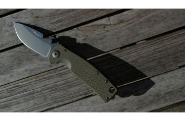 Image of DPx Gear DPx HEST/F Urban Folding Knife, 2.9in, CPM 154, G-10, OD green and ghost grey, DPHSF060