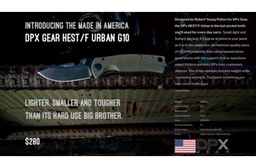 Image of DPx Gear DPx HEST/F Urban Folding Knife, 2.9in, CPM 154, G-10, OD green and ghost grey, DPHSF060