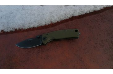 Image of DPx Gear DPx HEST/F Urban Folding Knife, 2.9in, CPM 154, G-10, OD green and ghost grey, DPHSF060