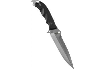 Image of DPx Gear HEFT 6 Razorback Fixed Blade Knife,5.95in Serrated Niolox Steel Blade,Black Handle w/ Kydex Sheath DPX HEFT 6 Razorback