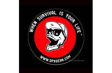 Image of DPx Gear Logo Insignia, Black and Red, Mr. DP Slogan Sticker DPLSS005