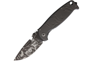 Image of DPx Gear Mr. DP HEST/F Linerlock Folding Knife, 3.25 black PVD coated Bohler M390 stainless blade, Sand blast finish titanium handle, DPHSF020