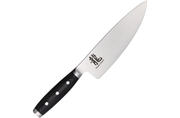 Image of Dragon by Apogee Chefs Knife,13 1/4in Kitchen Knives, 13.25in Overall, 8in Satin Cts-Bd1 SS Blade, SS Bolster, SS Pommel, Fda Approved Black Resin And Linen Canvas Micarta Handle, DRGN-CHEF-0800