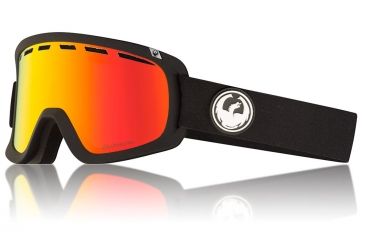 Image of Dragon D1 OTG Goggles, Black/LumaLens Red Ion, with Bonus LumaLens Rose, One Size 347986032332