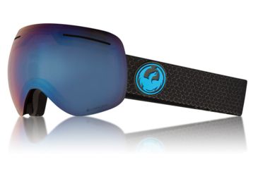 Image of Dragon X1 Goggles, Split/LumaLens Blue Ion, with Bonus LumaLens Amber, One Size 286007528334