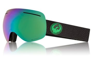 Image of Dragon X1 Goggles, Split/LumaLens Green Ion, with Bonus LumaLens Amber, One Size 286007528333