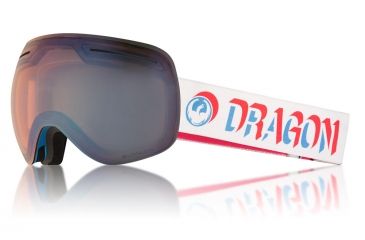 Image of Dragon X1 Goggles, Verge/LumaLens Flash Blue, with Bonus LumaLens Dark Smoke, One Size 286007528867