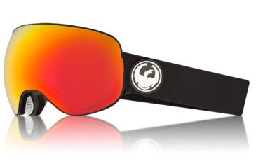 Image of Dragon X2 Goggles, Black/LumaLens Red Ion, with Bonus LumaLens Rose, One Size 286317728332