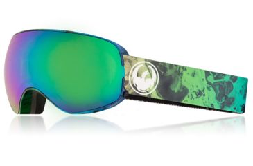 Image of Dragon X2s Goggles, Ink/LumaLens Green Ion, with Bonus LumaLens Amber, One Size 307867230905
