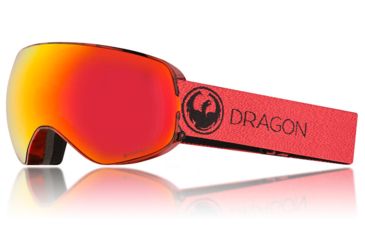 Image of Dragon X2s Goggles, Mill/LumaLens Red Ion, with Bonus LumaLens Rose, One Size 307867230484