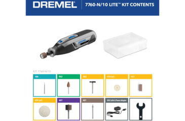 Image of Dremel Lite 4-Volt Multipurpose Cordless Rotary Tool, Gray, 7760-N/10