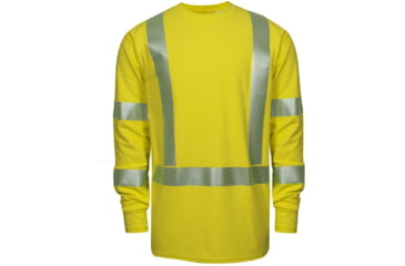 Image of DRIFIRE Performance FR Type R Class 3 Hi-Vis Long Sleeve T-Shirt, Mens, Fluorescent Yellow, Extra Large, Regular, 20000150-HY-XL