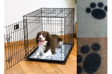 Image of Drymate Crate or Kennel Pad, Paw Print Design, Tan, 20 x 28 CKPT2028AP