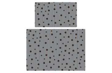 Image of Drymate Dog Crate Mat, Paw Stripe, 15x22 CKPBS1522