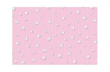 Image of Drymate Dog Crate Mat, Paw Stripe Pink, 15x22 CKPPPS1522