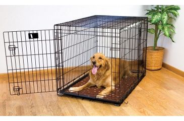 Image of Drymate Paw Dog Crate Mat, Brown, 27inx42in CKP2742MBNSTP
