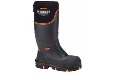 Image of Dryshod Megatar Extreme-Protection Work Boot - Mens, Black/Orange, 12, MEG-MH-BK-012