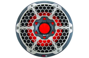 Image of DS18 HYDRO 10in Subwoofer w/RGB Lights - 600W, Single, Carbon Fiber, CF-10SUB