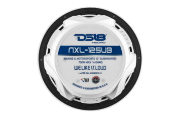 Image of DS18 HYDRO 12in Subwoofer w/RGB Lights - 700W, Single, White, NXL-12SUB/WH