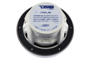 Image of DS18 HYDRO 6.5in 2-Way Marine Speakers w/RGB LED Lights 300W, White, NXL-6