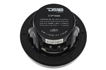 Image of DS18 HYDRO 6.5in 2-Way Marine Speakers w/RGB LED Lights 375W, Black Carbon Fiber, CF-65