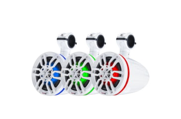 Image of DS18 HYDRO 6.5in Wakeboard Pod Tower Speaker w/RGB LED Light - 300W, White, NXL-6TPW